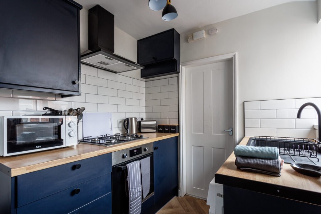 Serviced accommodation with fully equipped kitchens